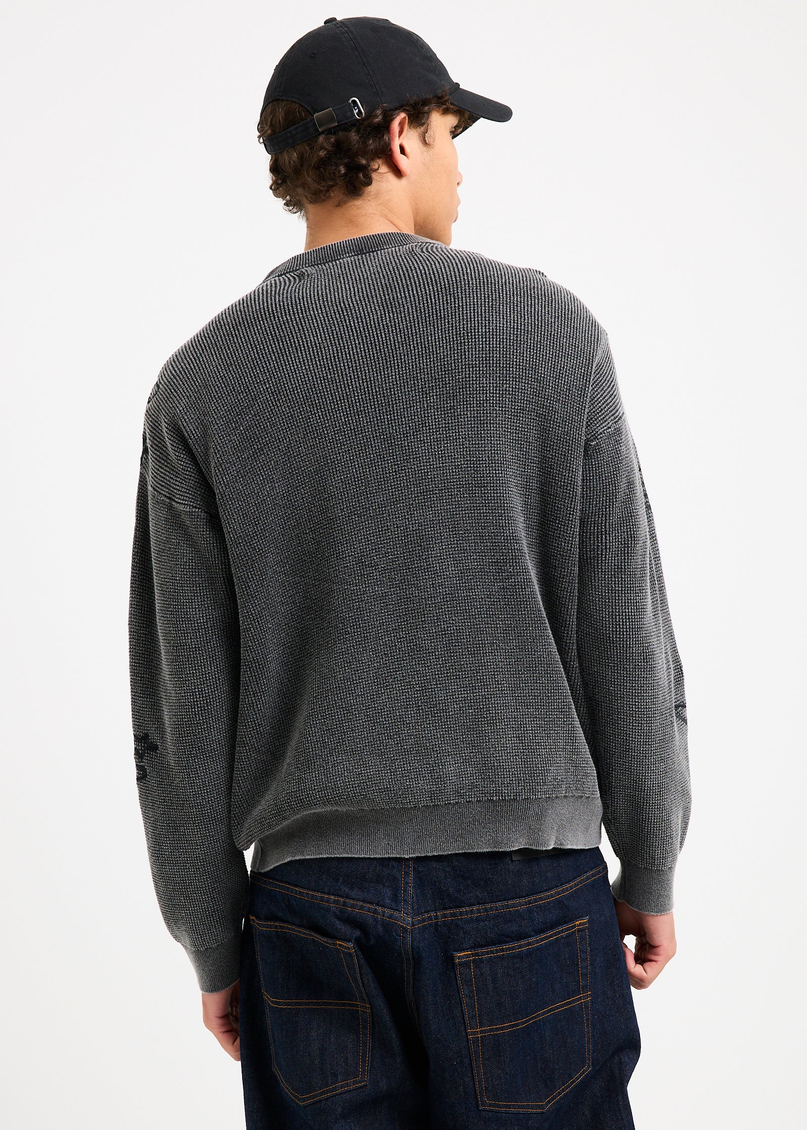 Scrawl Waffle Knit Jumper - Image 5
