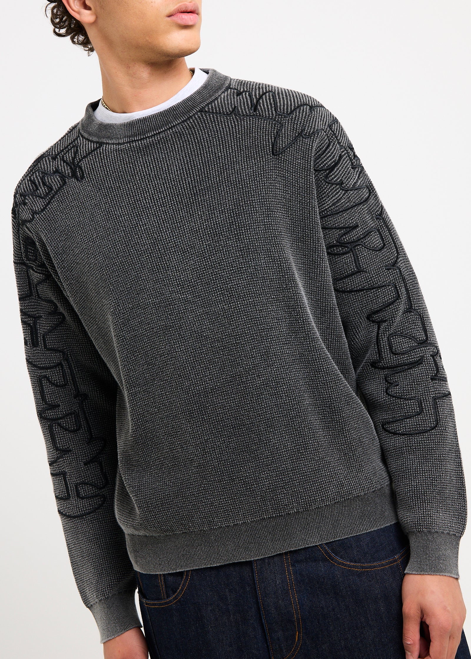 Scrawl Waffle Knit Jumper - Image 6