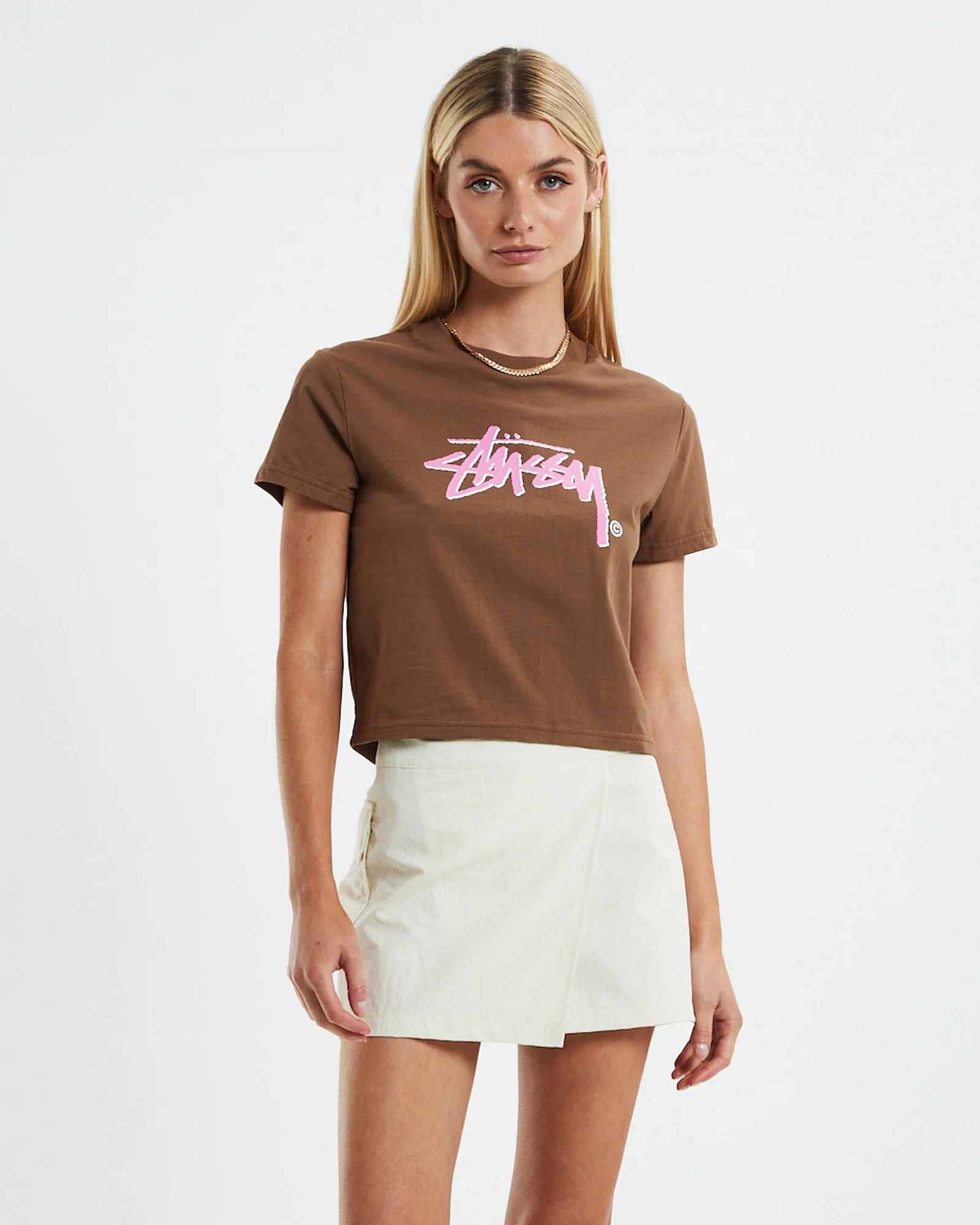 Shadow Stock Slim T-Shirt Chocolate Brown