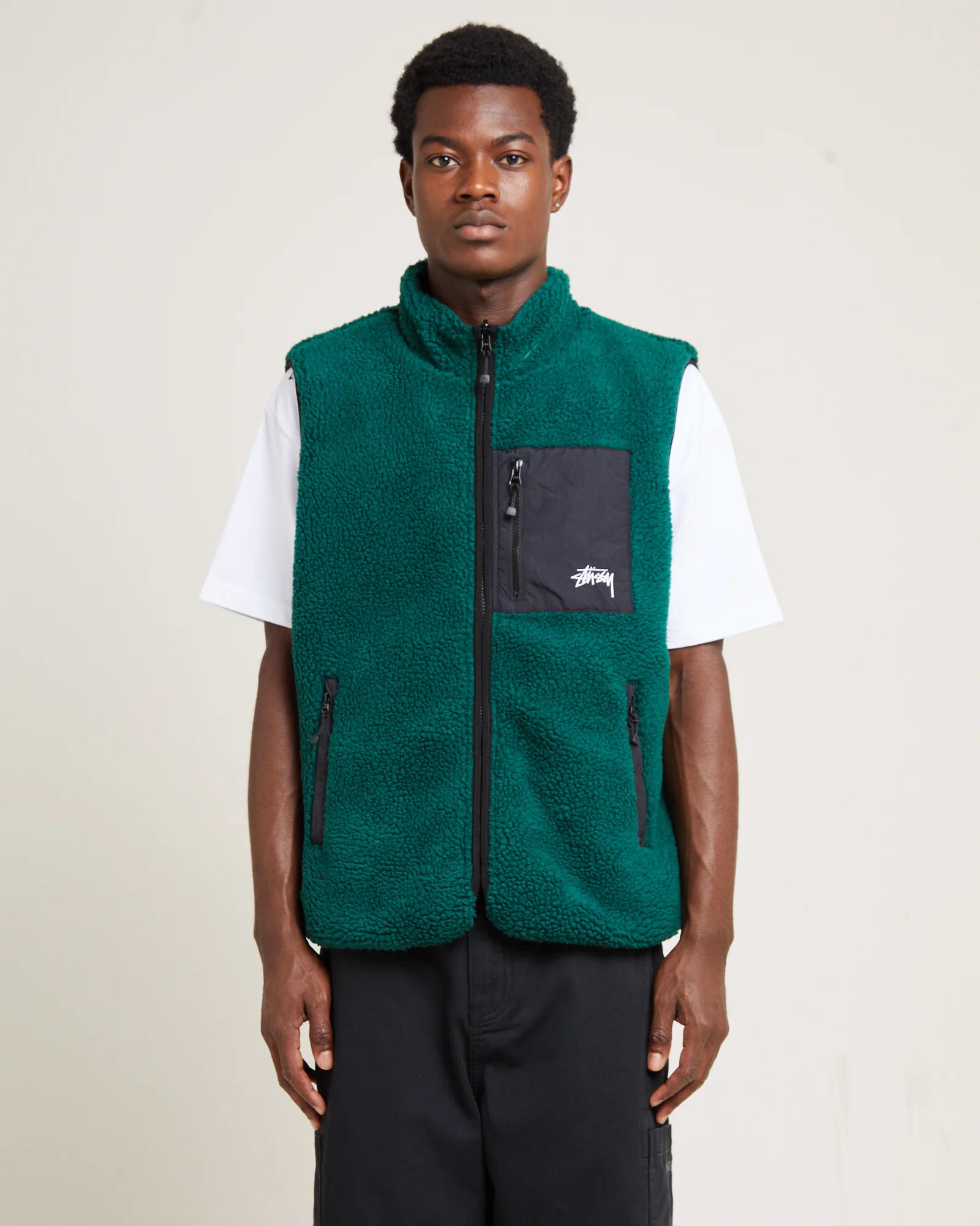 Sherpa Reversible Vest Teal