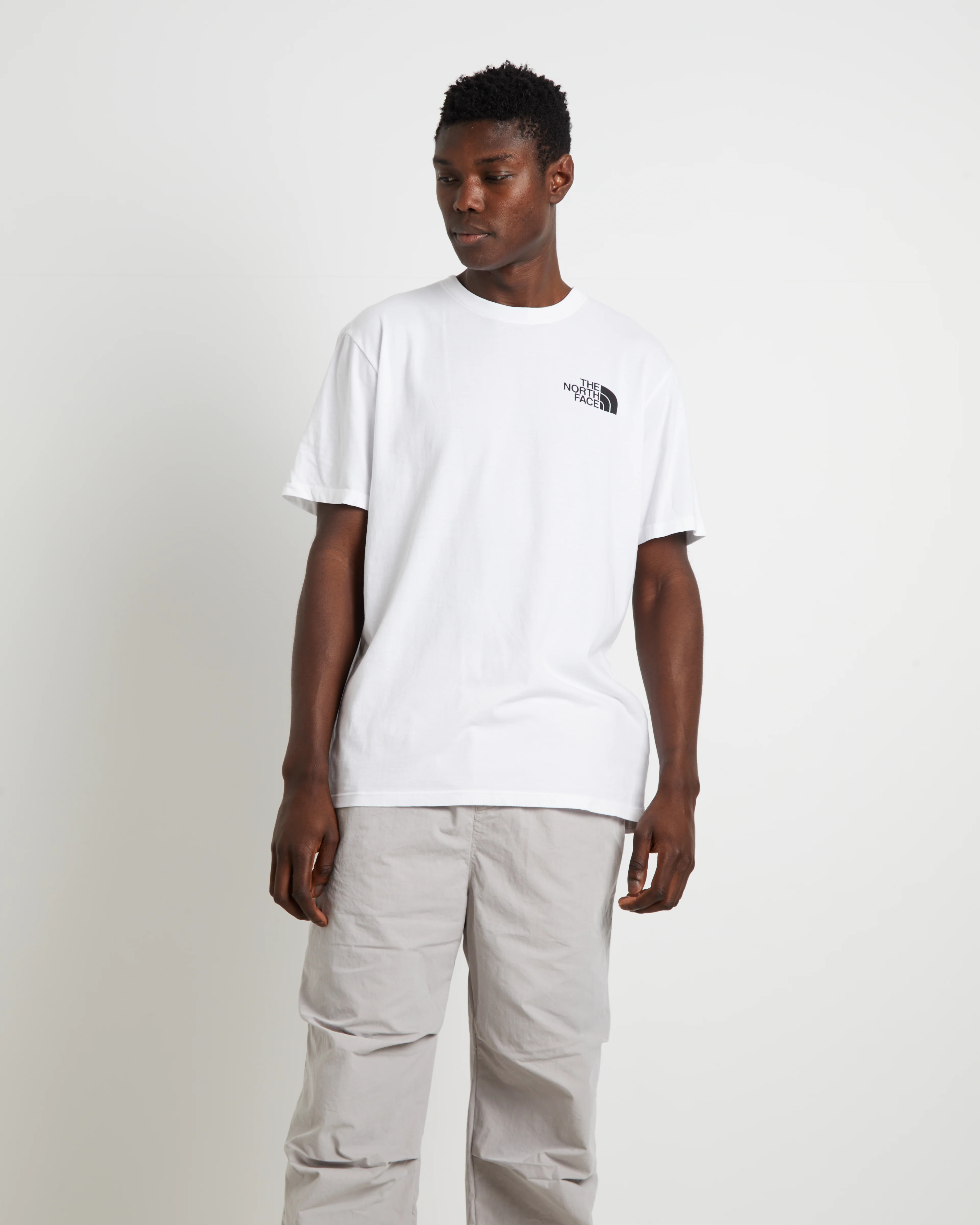 Short Sleeve Never Stop Exploring Box T-Shirt in White