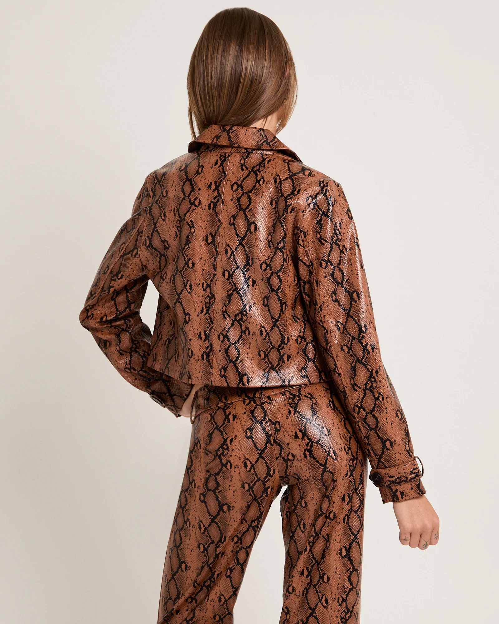 Stassy Snake PU Coat - Image 2