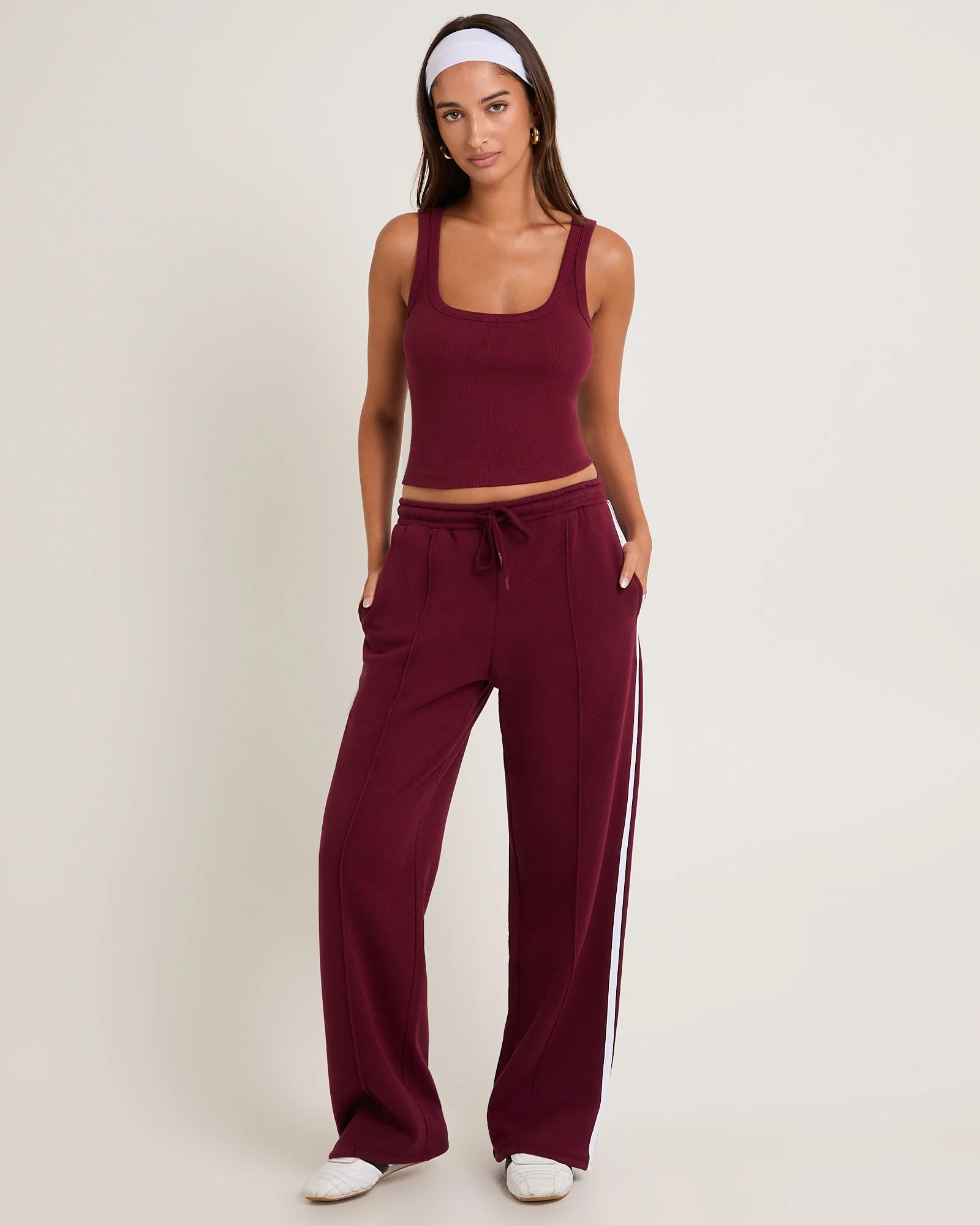 Subtitled Baggy Track Pants