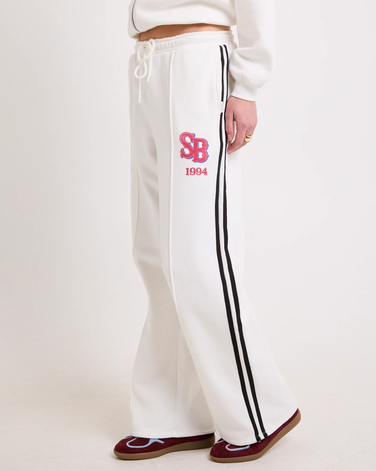 Subtitled Emblem Baggy Trackpants