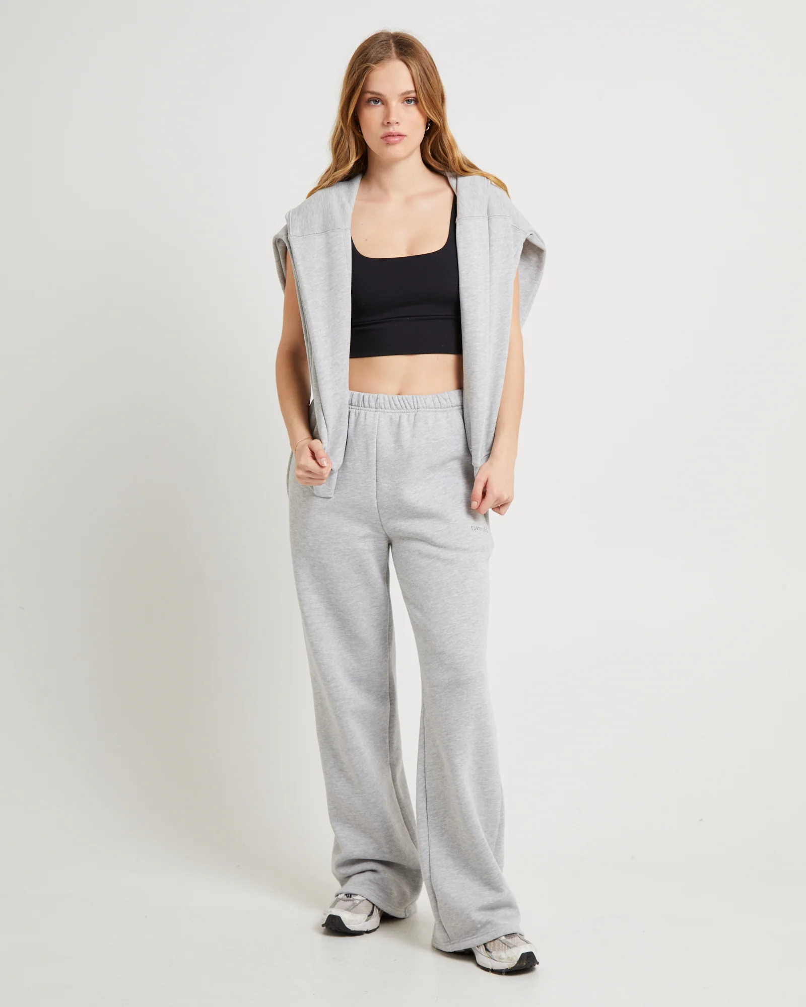 Subtitled Straight Leg Trackpants