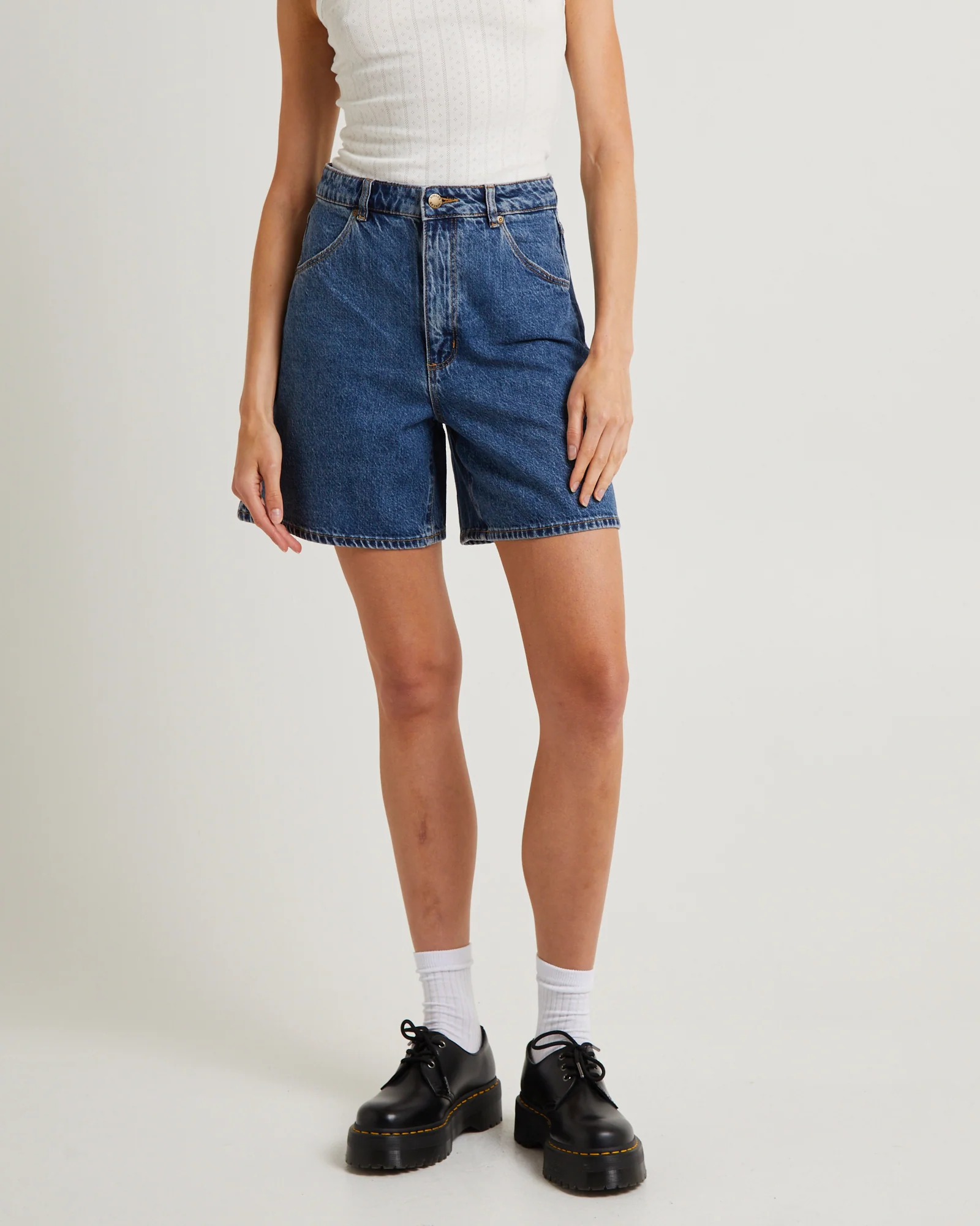 Super Mirage Denim Shorts Pacific