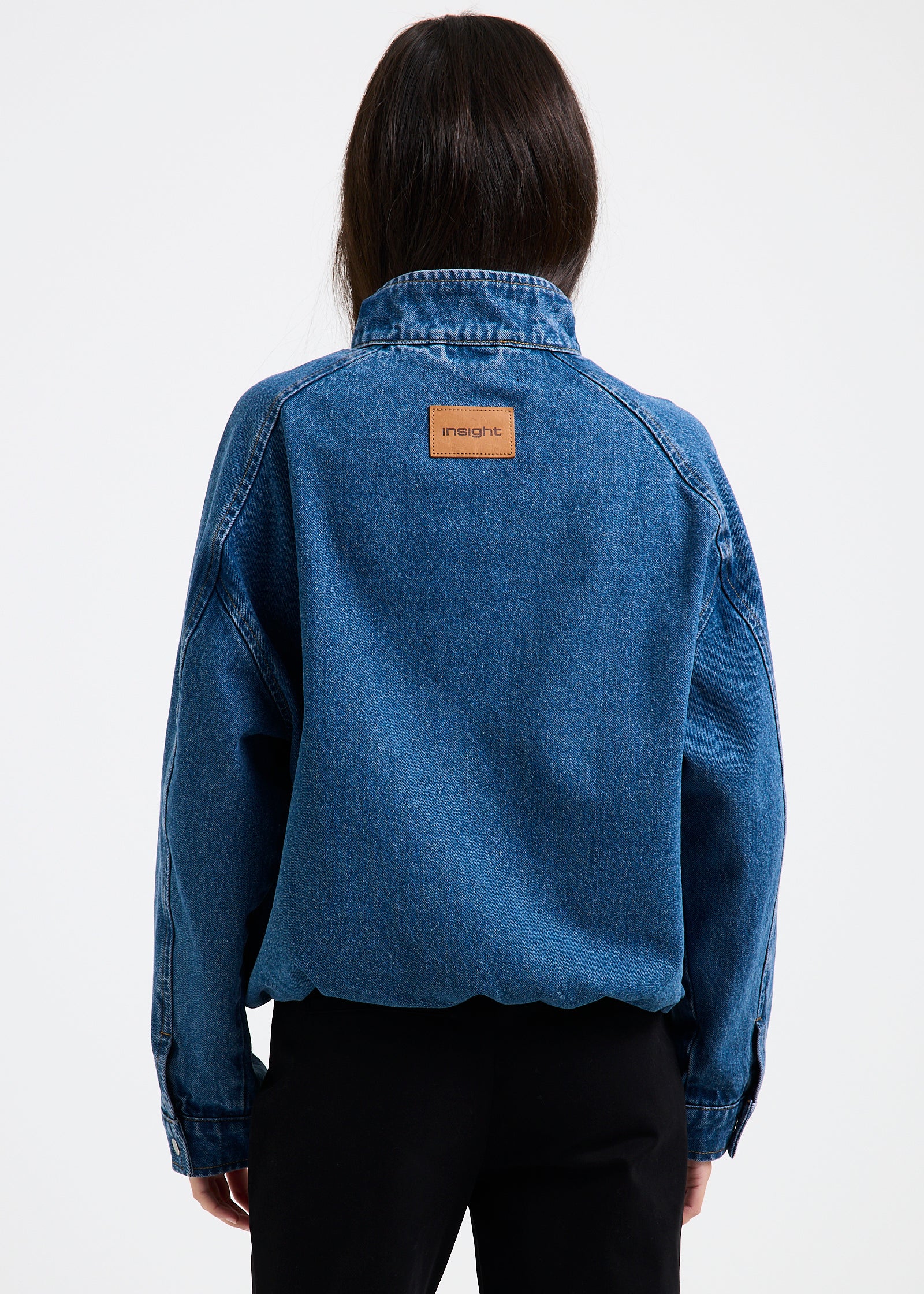 Talia Denim Funnel Jacket - Image 2