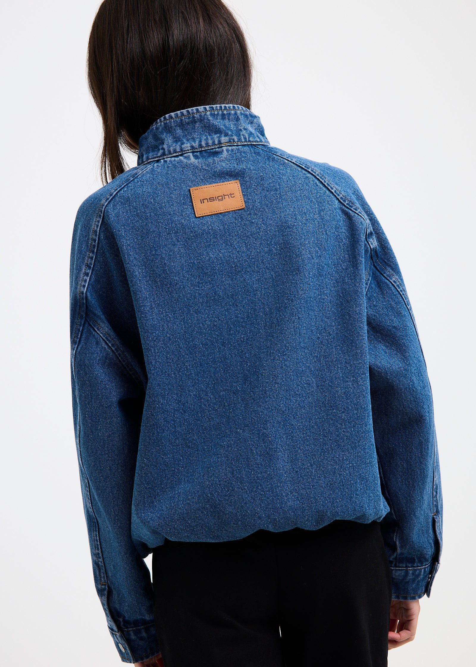Talia Denim Funnel Jacket - Image 5