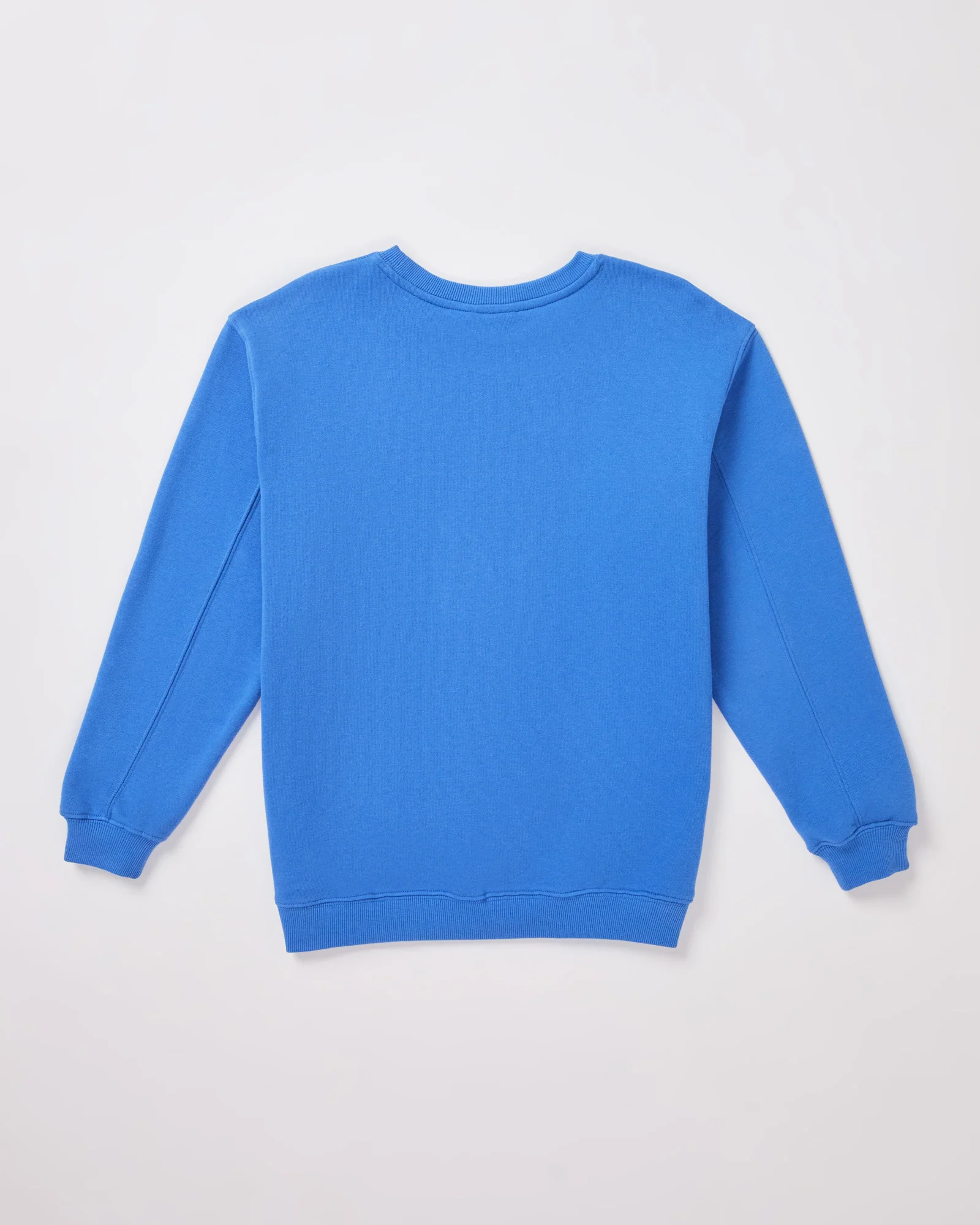 Teen Girls Oversized Wave Origin Fleece Crew Neck Jumper in Cobalt Blue - Image 2