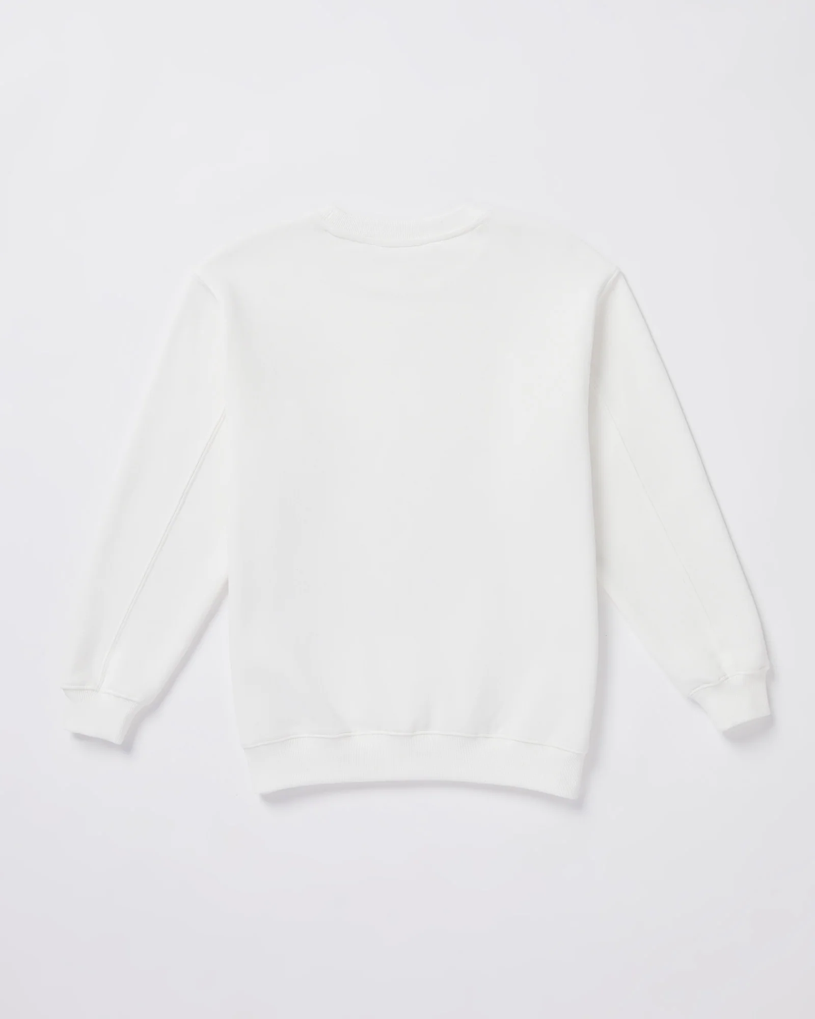 Teen Girls Oversized Wave Origin Fleece Crew Neck Jumper in White - Image 2