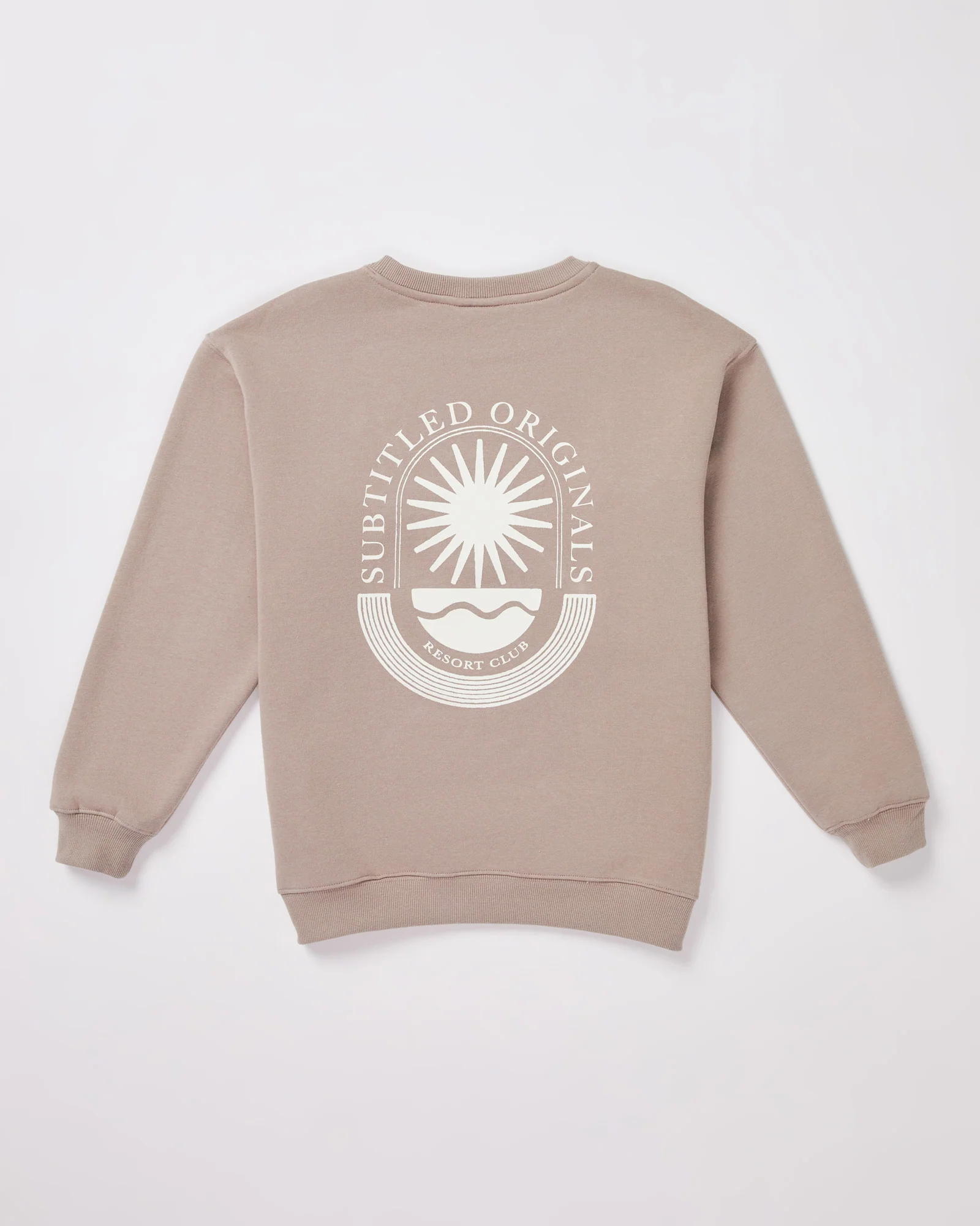 Teen Girls Resort Club Crew Neck Fleece Jumper in Taupe - Image 2