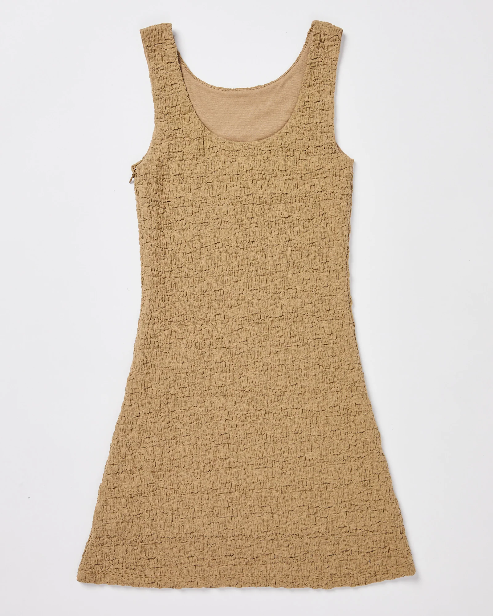 Teen Girls Skyla Textured Mini Dress in Taupe - Image 2