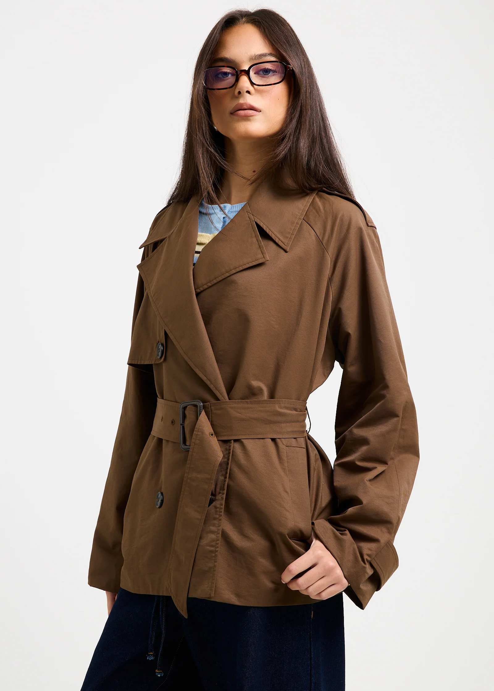 Tessa Cinched Trench Coat - Image 6