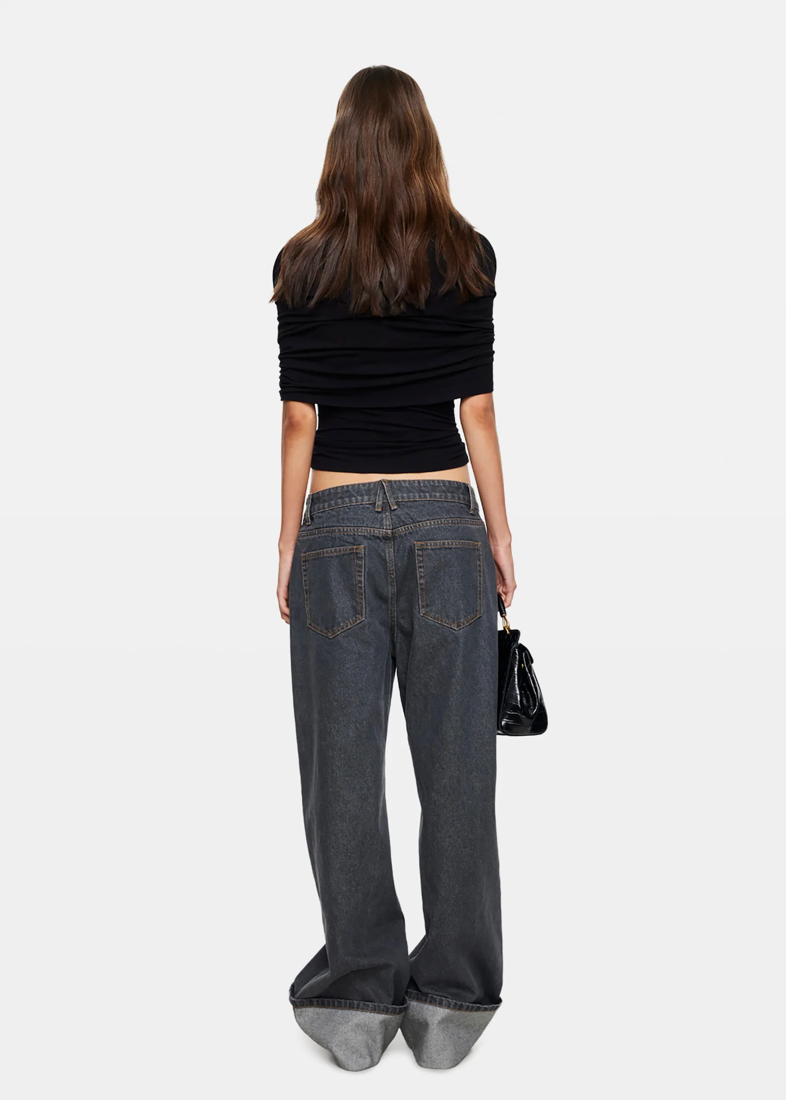 op Model Cuffed Denim Jeans - Image 2