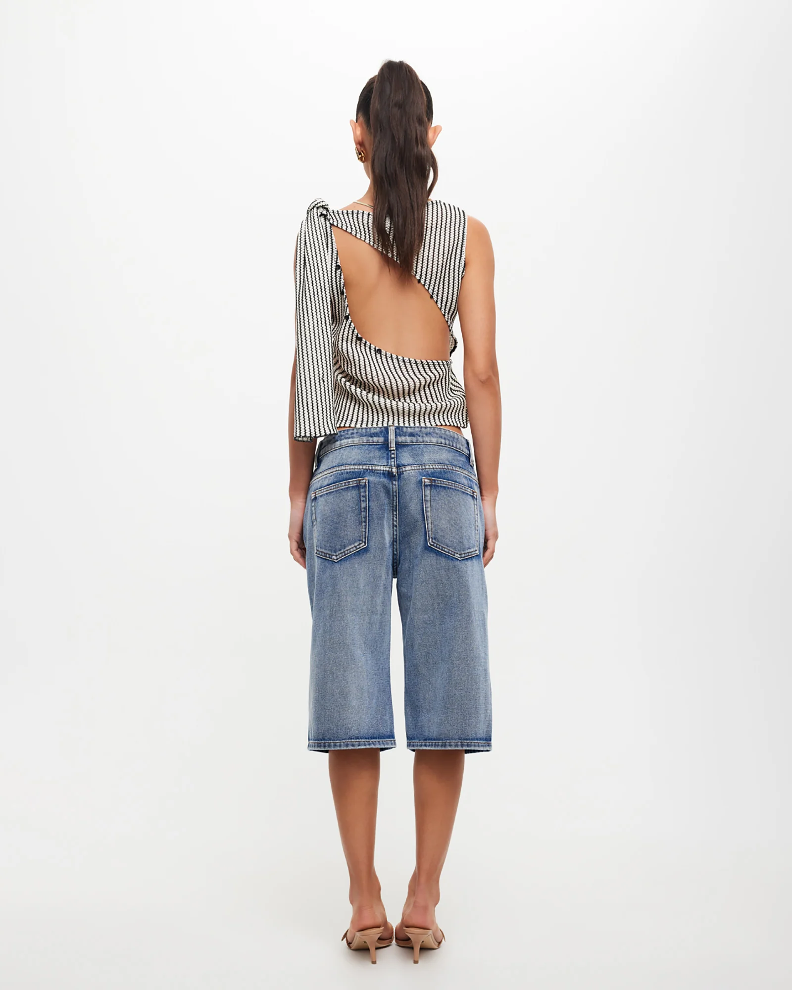 Tranquil Top in White Stripe - Image 2