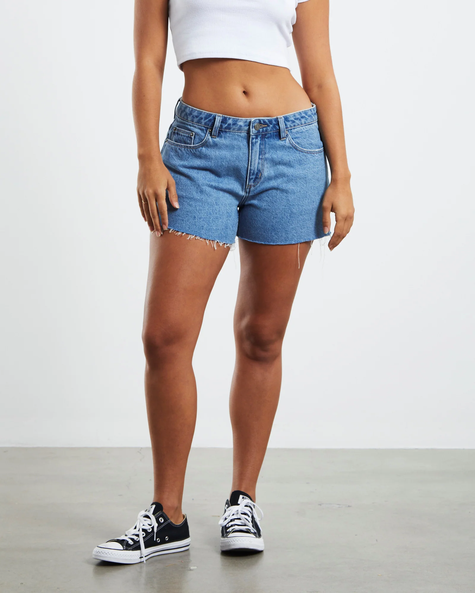 Y2K Low Relaxed Shorts Hemporium Blue